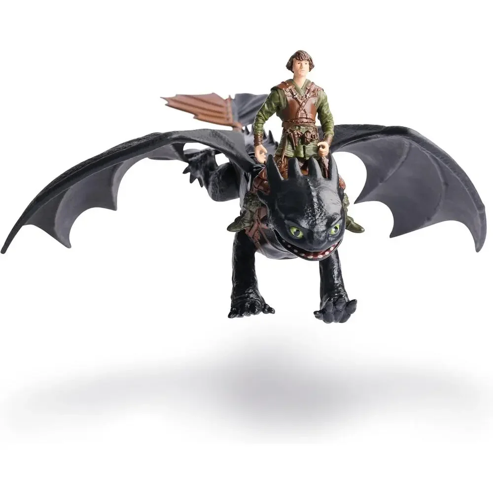 Dreamworks Dragons Toothless & Hiccup Action Figures Viking Rider Duo NIB
